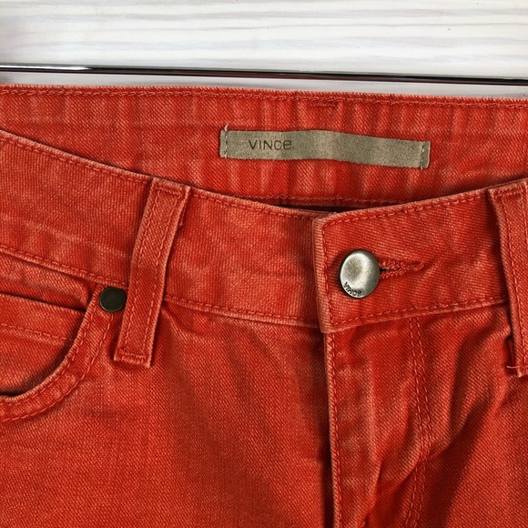 Vince Skinny Jeans Slim Legging Tomato Size 24 New - Picture 5 of 8